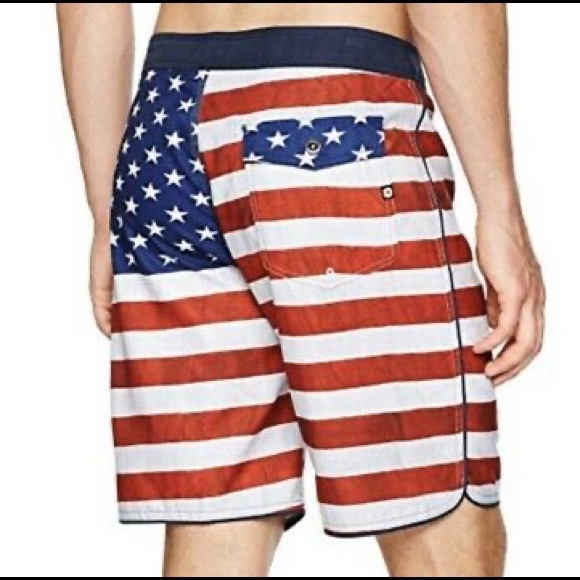 RIP CURL American Flag Swim Trunks Size 28 Small - Picture 2 of 6